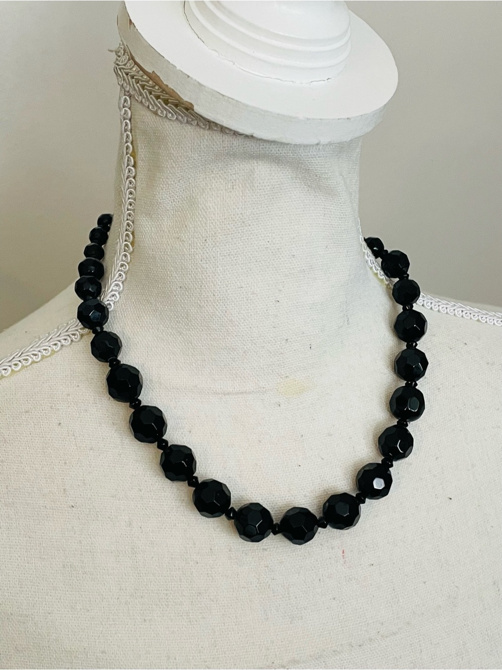 LC Black Bead Necklace